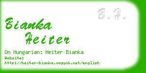 bianka heiter business card